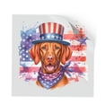 thumbnail image 1 of Patriotic Vizsla Celebrates 4th of July Cutout Transfer Sticker Vizslas Dog Lover Gifts Idea Transparent Decal Art Decor - 02009, 1 of 5