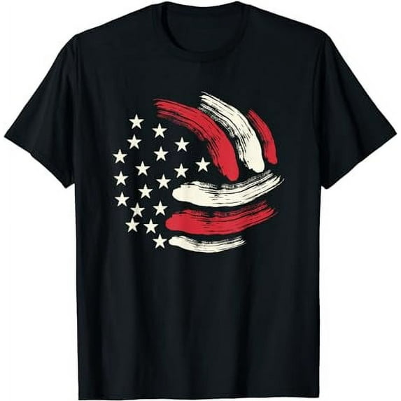 Patriotic Volleyball Gift Volleyball Team American Flag T-Shirt