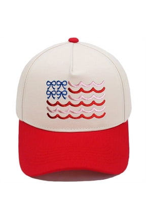 Patriotic Wave Flag Trucker Hat USA Flag Embroidery with Patchwork Design, Adjustable Unisex Snapback for Sun Protection