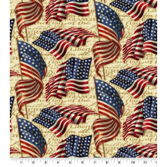 Patriotic We Pledge Allegiance 43'' Cotton Fabric