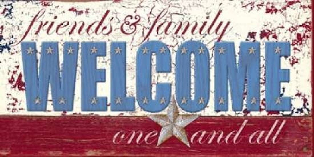Patriotic Welcome Canvas Art - Sam Appleman (24 x 48)