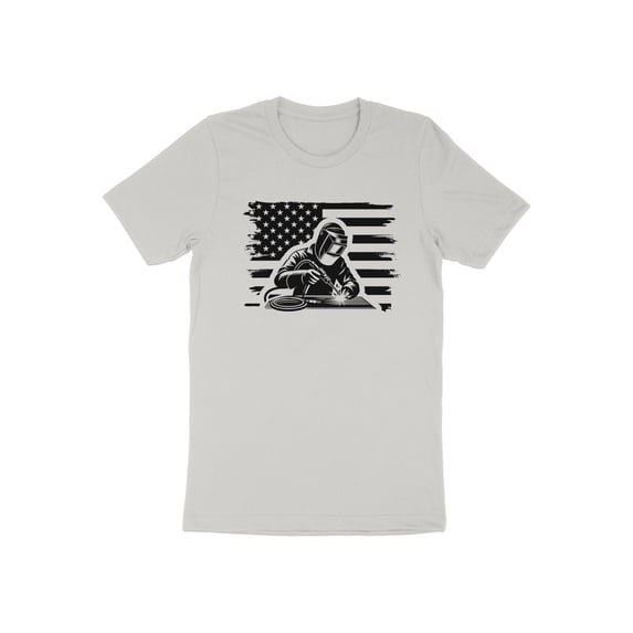 Patriotic Welder Worker Father's Day Gift for Dad Daddy Men T-Shirt Funny Welder Welding Man Birthday Holiday Present Tshirt