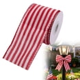 thumbnail image 1 of Patriotic Wired Edge Ribbon, 4th of July Strip Burlap Ribbon, Red Blue White American Flag Truck Gnome Wrapping Ribbon for Independence Day Craft, Sewing, Gift Wrapping, 6.3 Inch x 5 Yards, Style D, 1 of 9
