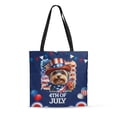 thumbnail image 1 of Patriotic Yorkshire Terrier Celebrates 4th of July All Over Print 3D Canvas Tote Bag Yorkie Dog Lover Gifts Reusable Handbag - 02009, 1 of 5