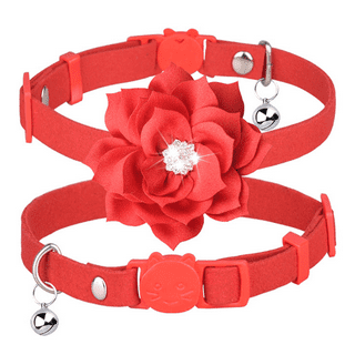 Floral Girl Dog Collar，Cotton Dog Collars for Dogs Female Dog Collar with  Flower Fall Cute Dog Collars with Quick Release Buckle Puppy Collars Pet  Dog Collar for Small Medium Large Dogs 