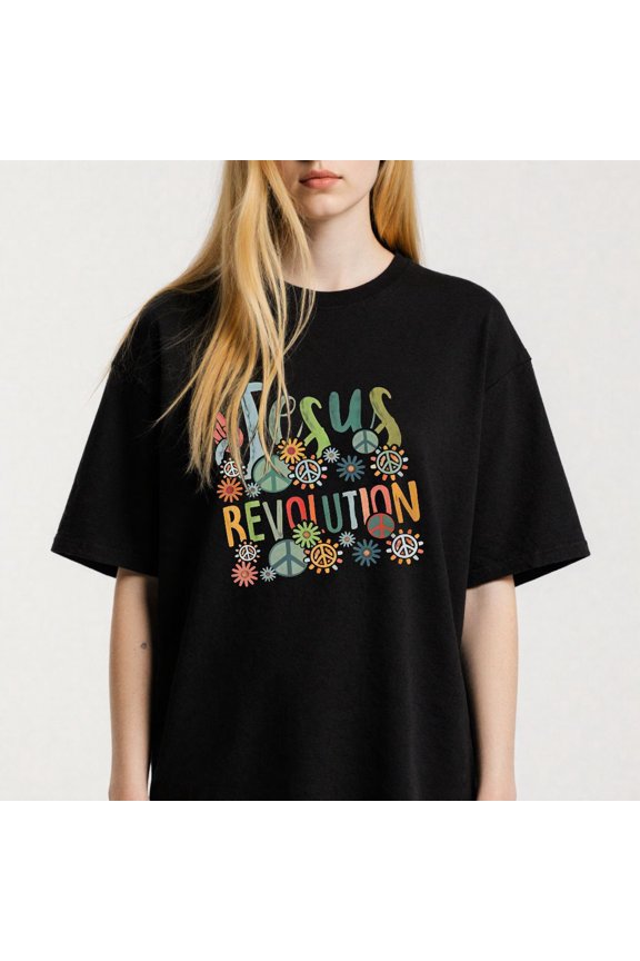 Patriotic religious Graphic for Adults Loves Jesus and America Theme Casual Tee print T Shirt