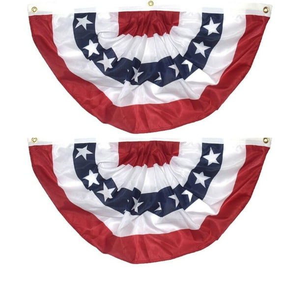 Patriots Flag Bunting Banner with Stars and Stripes Design Durable Polyester Fabric Outdoor Flag for Outdoor and Indoor Decoration Blue