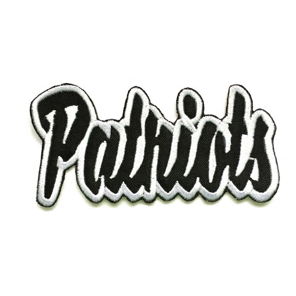 Patriots Football Embroidered Sew/Iron On Patch 3.95" x 2"