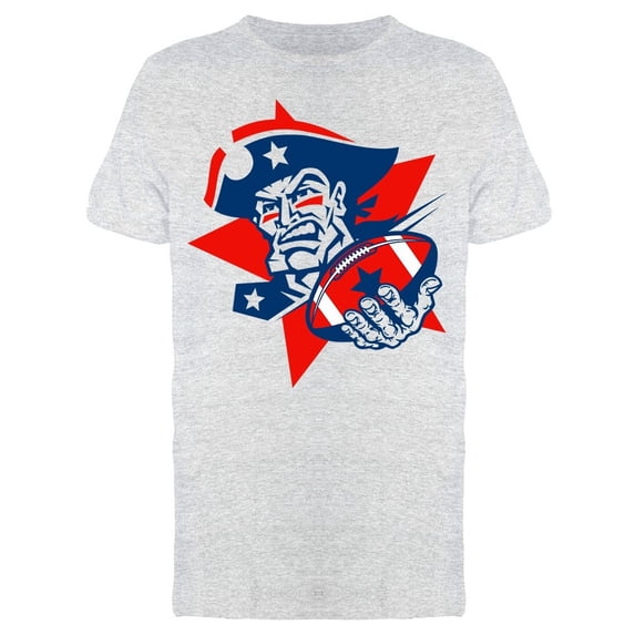 Patriots Football Mascot Ball Tee Men's -Image by Shutterstock