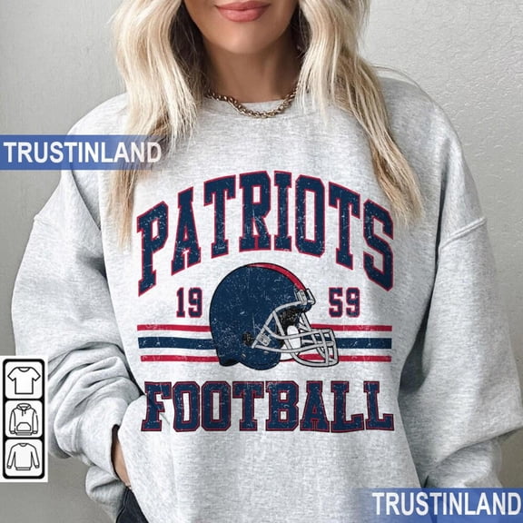 Patriots Football Sweatshirt, Shirt Retro Style 90s Vintage Unisex Crewneck, Graphic Tee Gift For Football Fan Sport