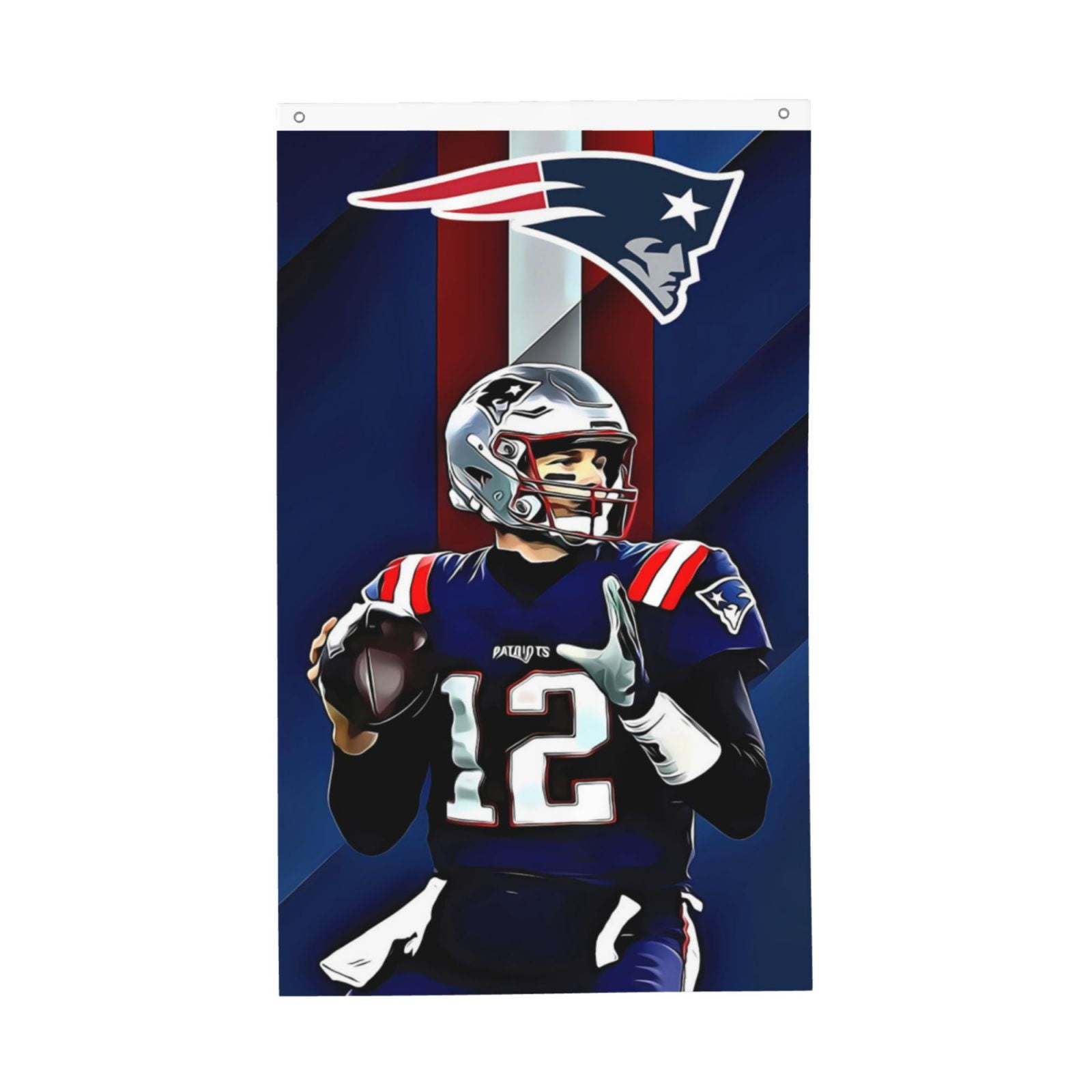 New England Patriots 4ft X 6ft Large Flag - Double Sided, Durable Polyester, Metal Grommets For Tailgating & Yard Display - View #4