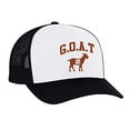 thumbnail image 1 of Patriots Greatest of All Time #12 Trucker Mesh Snapback Hat-White & Navy-Navy Mesh, 1 of 4