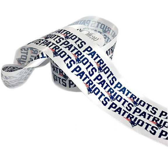 Patriots Printed Ribbon 2.5"-Inch Width, 9 Feet - 3 Yards
