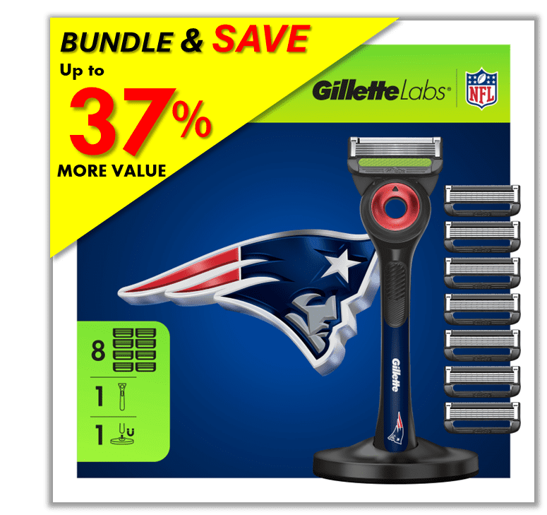 Exclusive Gillette Labs Official Patriots Gameday Razor Bundle