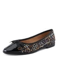 thumbnail image 1 of PATRIZIA AINOSA Women’s Ballet Flat – Boucle & Faux Patent Leather Slip-On with Bow Accent – Cushioned Insole for All-Day Comfort, 1 of 9