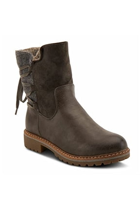 Spring Step Dawna Ankle Boots for Women - Pull-On Ladies Boots with Zipper Closure - Tonal stitching Womens Boots for Outdoor