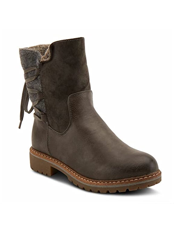 Spring Step Dawna Ankle Boots for Women - Pull-On Ladies Boots with Zipper Closure - Tonal stitching Womens Boots for Outdoor