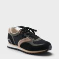 thumbnail image 1 of PATRIZIA FIODH Women’s Retro Fashion Sneaker – Mixed Material Lace-Up with Cushioned Insole, 1 of 9