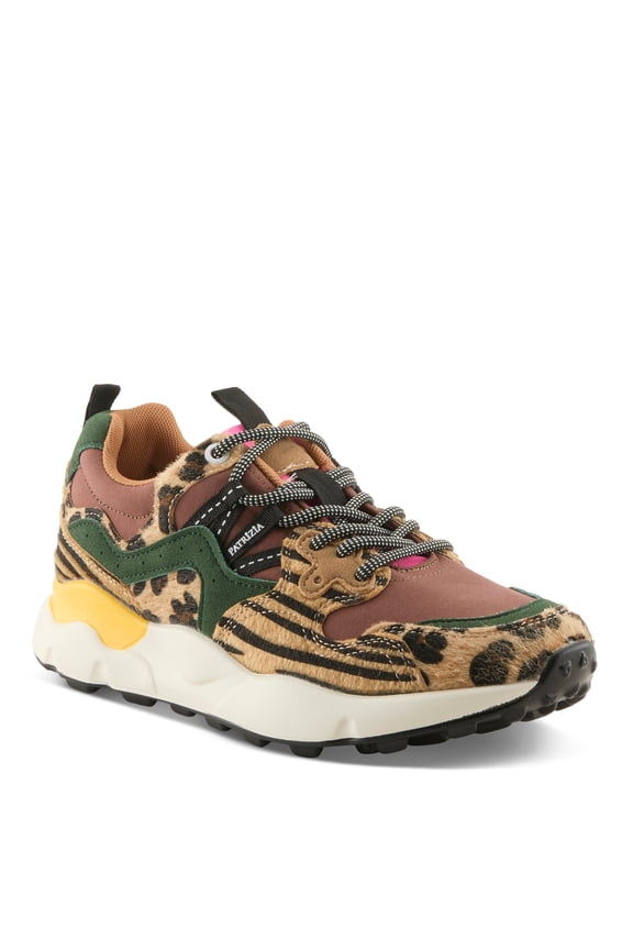 Flyingcolors Women’s Lace-Up Colorblock Fashion Sneakers with Removable Insoles