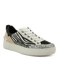thumbnail image 1 of Patrizia Gascar Women’s Beaded Zebra Print Fashion Sneakers with Removable Insoles, 1 of 7