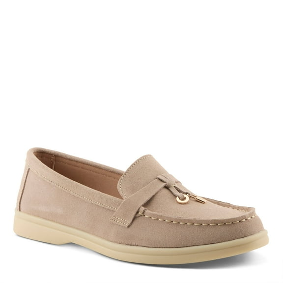 Patrizia Ismene Women’s Suede Almond Toe Loafers with Tassel Detail and Slip-On Design