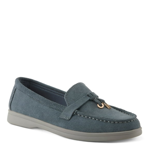 Patrizia Ismene Women’s Suede Almond Toe Loafers with Tassel Detail and Slip-On Design