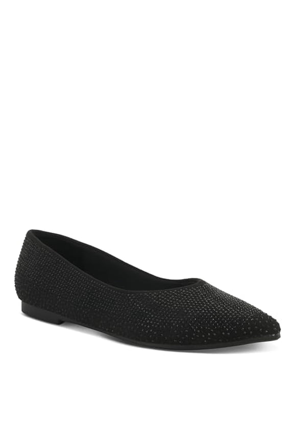 Women's LOWEN Slip-On Jewel-Embellished Flats - Pointed Toe, Comfortable and Elegant