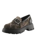 thumbnail image 1 of PATRIZIA MORHUA Women’s Velvet Loafer – Crystal Buckle Slip-On Platform with Chunky Lug Sole, 1 of 9