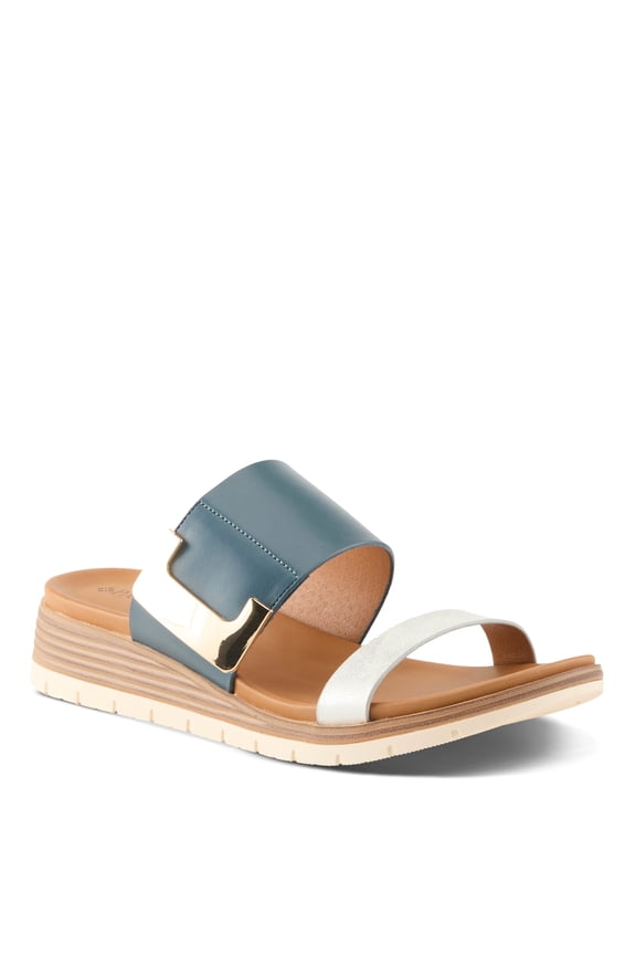 Women's MALIYAH Hook and Loop Slide Sandals - Adjustable Strap, Cushioned Insole, Stylish Wedge Design