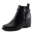 thumbnail image 1 of PATRIZIA PADULE Women’s Ankle Bootie – Faux Leather Slip-On with Buckle & Block Heel, 1 of 9