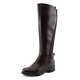 thumbnail image 1 of PATRIZIA PAPINA Women’s Tall Riding Boot – Faux Leather Knee-High with Buckle & Stretch Back Panel, 1 of 9