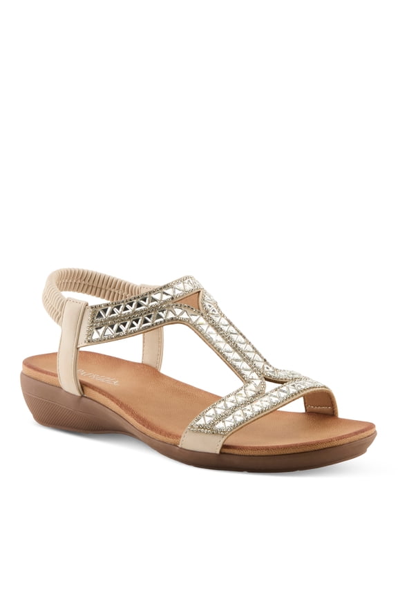 Saevi Women’s Demi Wedge Sandal with Cushioned All-day Comfort