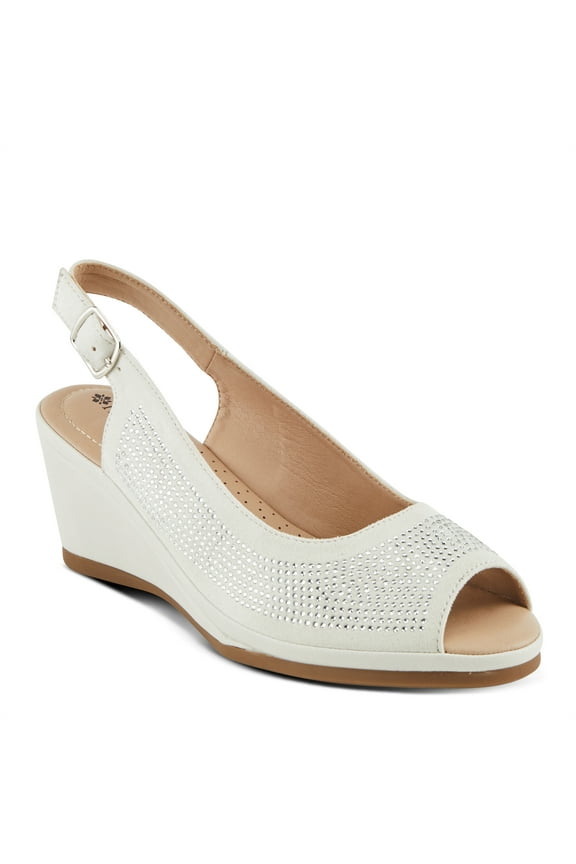 Women's ADRIELLA Slingback Wedge Sandals White EU 39 / US 8.5