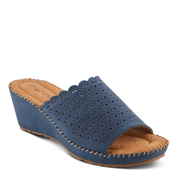 Patrizia Women's CHANDELLA Slide Wedge Sandals Blue EU 38 / US 7.5 - 8