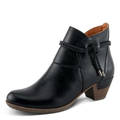 PATRIZIA Women's DANDRE Heeled Booties with Interwoven Laces, Knot Detail, and Zipper Closure