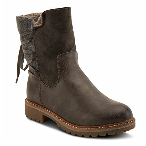 PATRIZIA Spring Step Dawna Ankle Boots for Women - Pull-On Ladies Boots with Zipper Closure - Tonal stitching Womens Boots for Outdoor