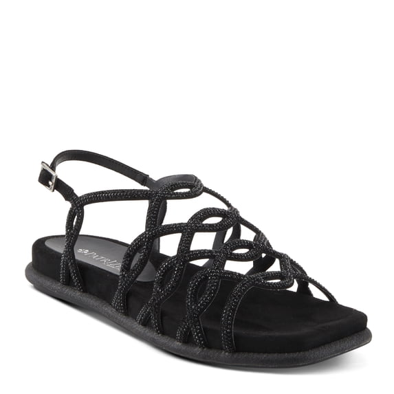 Patrizia Women's GLAMGLOSS Flat Sandals Black EU 40 / US 9