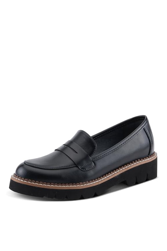 Women's Neve Penny Loafers with Burnished Finish, Tonal Penny Keeper Strap, and Comfortable Fit