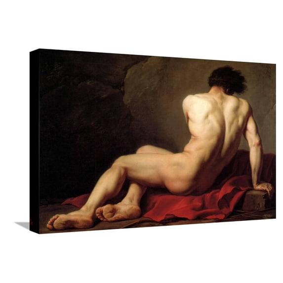 Art.com Patroclus Stretched Canvas Print Wall Art by Jacques-Louis David, 24" x 16"