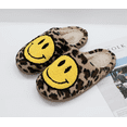 thumbnail image 1 of Patrok Smiley Face Slippers, Adult & Child, Slides, Slip Resistant, Slide-On House Shoes, Cheetah (US Womens 9 / Mens 7.5), 1 of 6