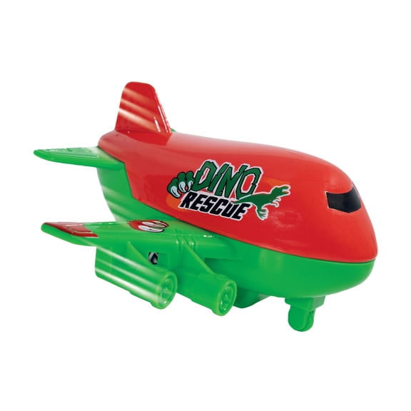 Patrol & Rescue - Dinosaur Airplane by Deluxebase, Pull Back Friction Toy Airplane, No Batteries Needed, Small Animal Toys and Gifts for Kids Ages 3+