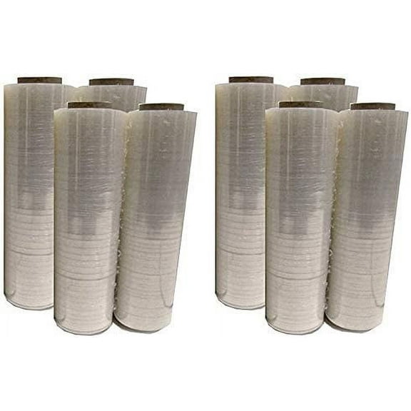 Patron 18" x 1500FT SQ 80 Gauge Pallet Wrap Stretch Film Shrink Hand Wrap 1500' SQ 8 Rolls