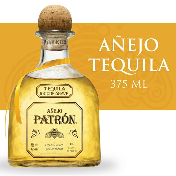 Patron Anejo Tequila, 40% ABV - 375 mL Bottle