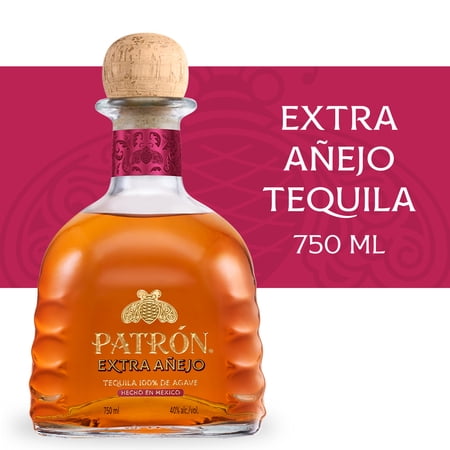 Patron Extra Anejo Tequila, 750 mL Bottle, ABV 40%