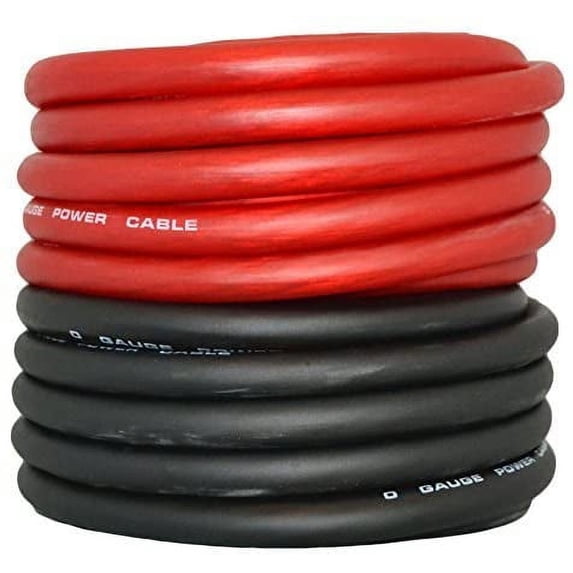 Patron PP4G25R-BK 4 Gauge 25ft Black And 25ft Red Power/Ground Wire True Spec and Soft Touch Cable