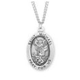 thumbnail image 1 of Patron Saint Michael Oval Sterling Silver Medal, 1 of 5