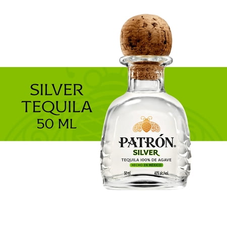 Patron Silver Tequila, 40% ABV - 50 mL Bottle