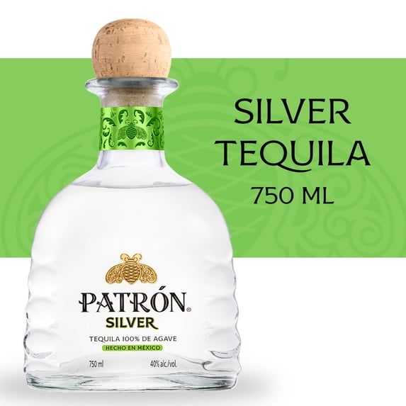 Patron Silver Tequila, 40% ABV - 750 mL Bottle