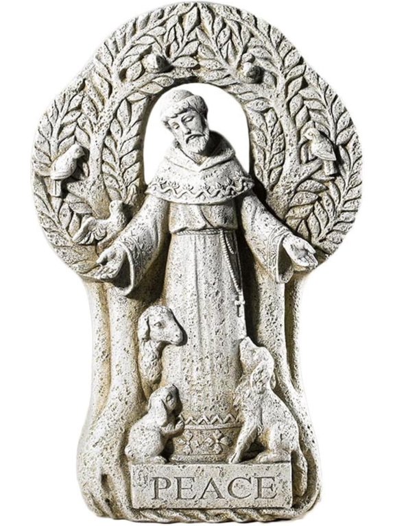 Avalon Gallery Saint Francis Peace Tree Garden Figurine Stone Resin 12.5 Inch