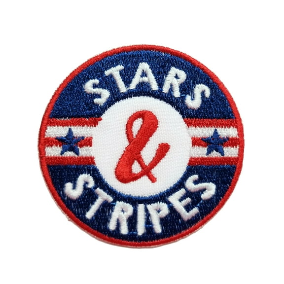 Patrotic American 4th Fourth of July Stars & Stripes Embroidered Iron On Patch
